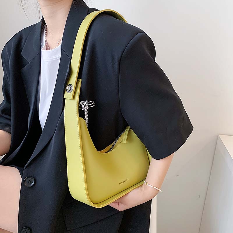 Luxury Crossbody Bags For Women 2021 Leather Lemon Color Shoulder Bag