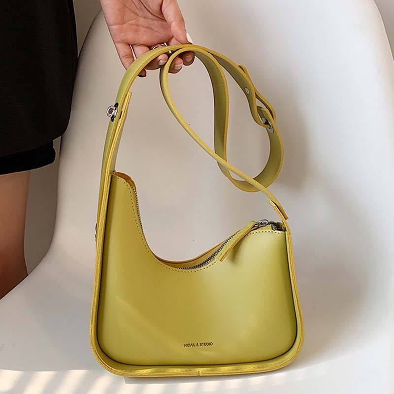 Luxury Crossbody Bags For Women 2021 Leather Lemon Color Shoulder Bag