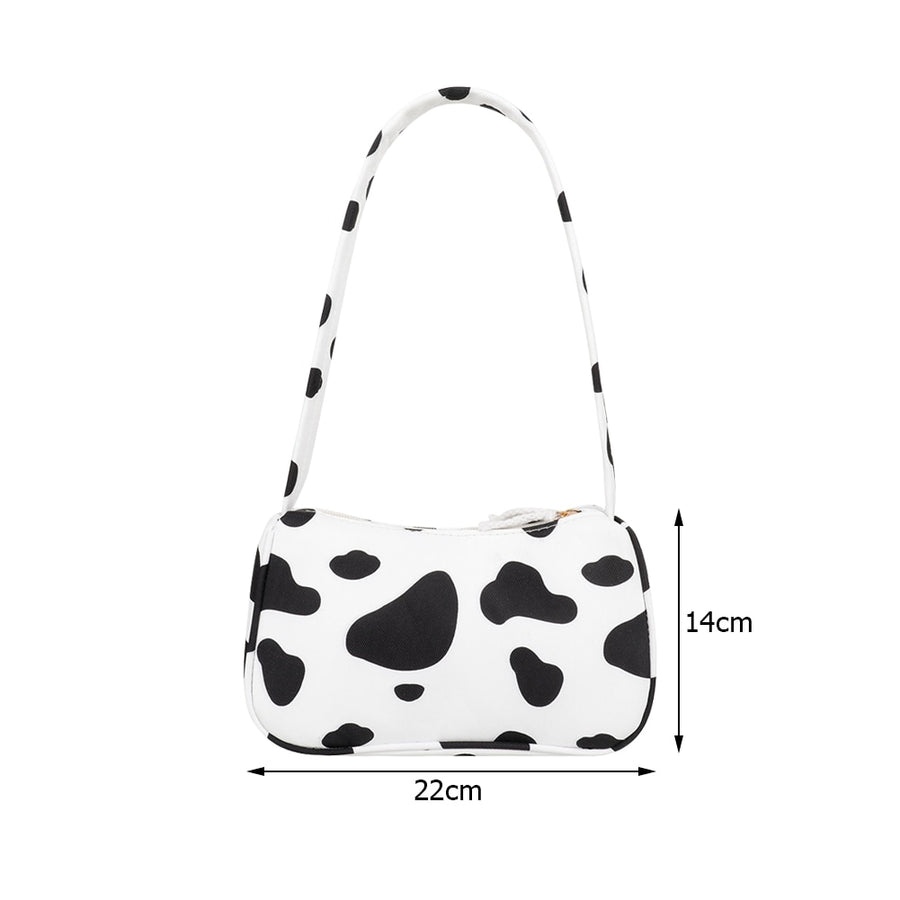 Animal Pattern Print Canvas Shoulder Underarm Bag Vintage