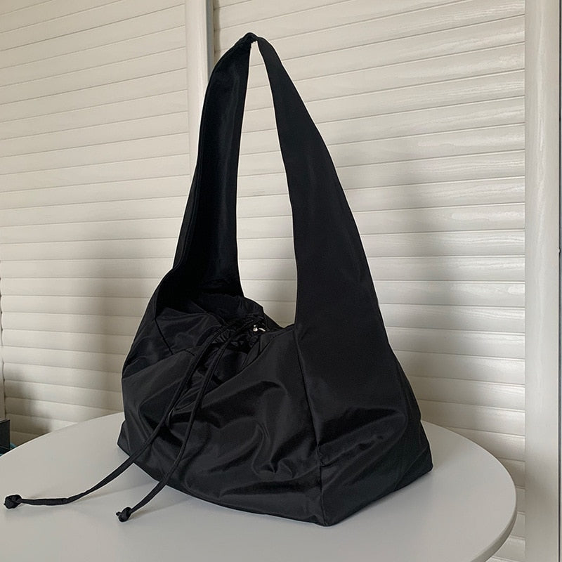 Women Bag New Nylon Bucket Fashion Solid Zipper